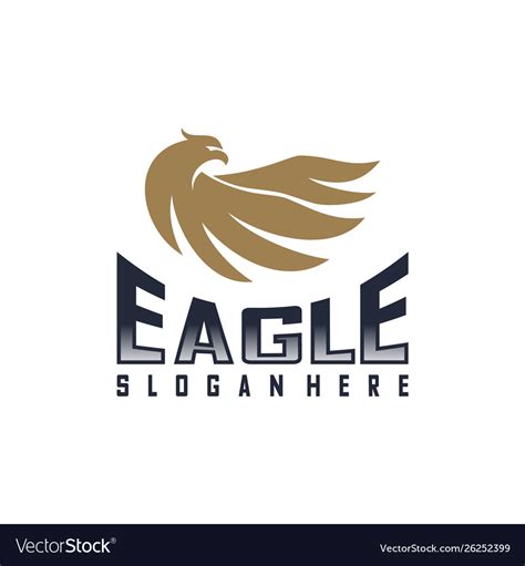 Eagle logo design flying template Royalty Free Vector Image