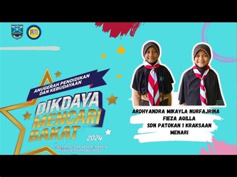 SDN PATOKAN 1 KRAKSAAN DIKDAYA MENCARI BAKAT 2024 YouTube