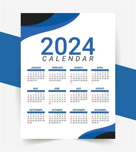 Ontwerp Van Het Sjabloon Voor De Jaarlijkse Kalender Premium Vector