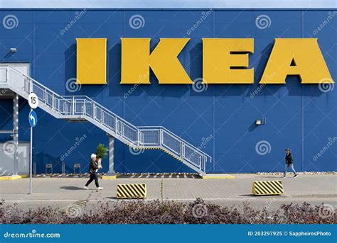 Ikea Logo At The Entrance To Its Store Editorial Image Image Of