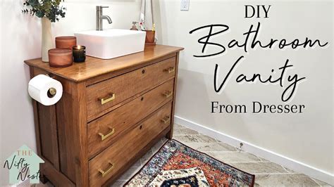 DRESSER Into BATHROOM VANITY Vessel Sink Vanity YouTube