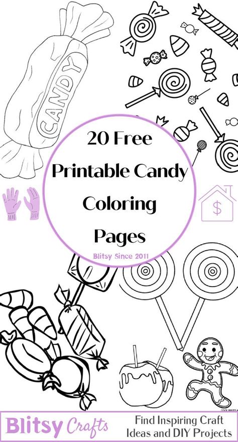 20 Free Candy Coloring Pages For Kids And Adults Blitsy