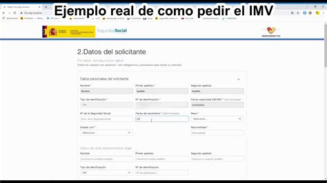 Como Pedir El Ingreso Minimo Vital Ejemplo Real De Solicitud Youtube