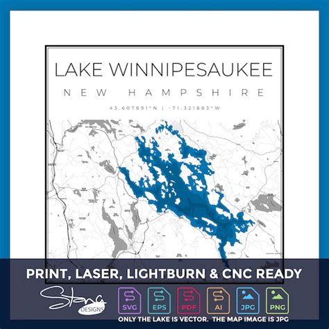 Lake Winnipesaukee Vector Etsy