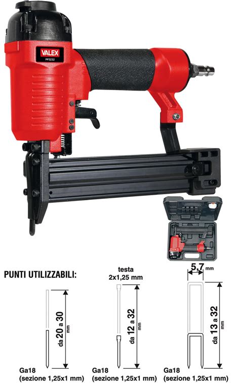 Puntatrice Chiodatrice Pneumatica PF3232 Valigetta Leroy Merlin