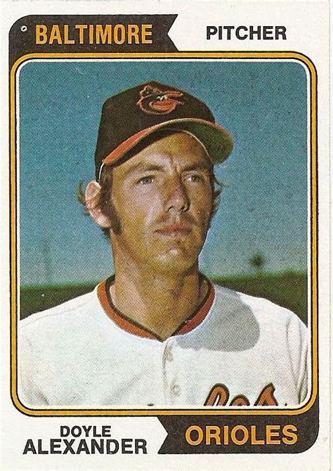 Orioles Card O The Day Vintage Fridays Doyle Alexander 1974 Topps 282