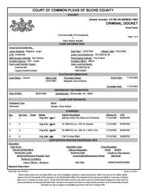 PA AOPC 2220 - Bucks County 2011-2024 - Fill and Sign Printable Template Online