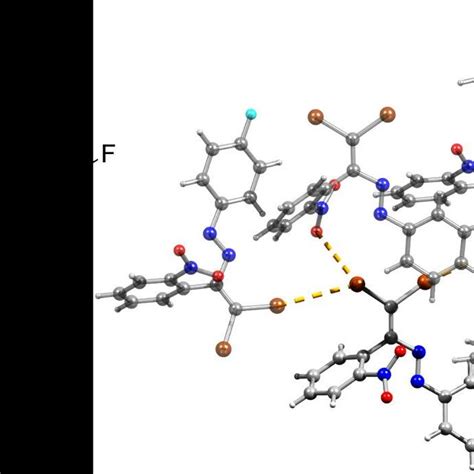 Ball And Stick Representation Of 1 Demonstrating BrBr And BrO XB