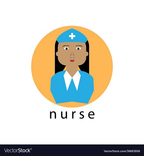 Cute nurse character design Royalty Free Vector Image