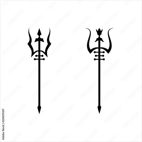 Trident The Holy Weapon, Trident Symbol Stock Vector | Adobe Stock