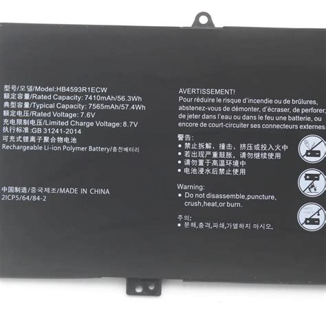 Hb R Ecw Battery For Huawei Matebook X Pro Mach W B Mach W