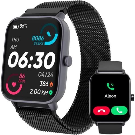 Montre Connect E Homme Femme Avec Alexa Et Podometre Smartwatch