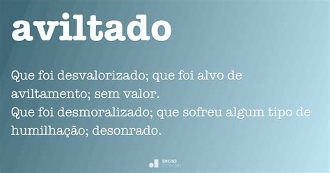 O Que Significa Aviltado