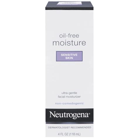 Neutrogena Facial Moisturizer Oil Free Moisture Sensitive Skin 4 Fl Oz 118 Ml