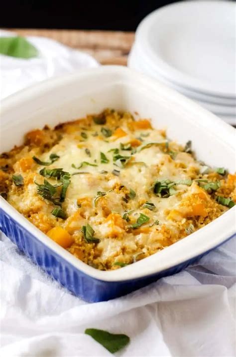 Butternut Squash Quinoa Casserole Gluten Free And Vegetarian