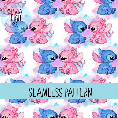 Lilo And Stitch Cute Seamless Pattern Digital Paper DIGITAL Etsy UK