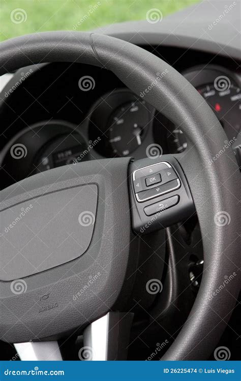 steering wheel controls stock photo image  odometer