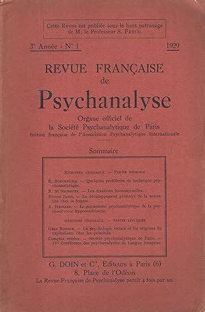 Revue Fran Aise De Psychanalyse Ann E N By Eug Nie Sokolnika