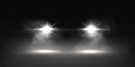 Car headlights, automobile light overlay effect. 13134021 Vector Art at ...