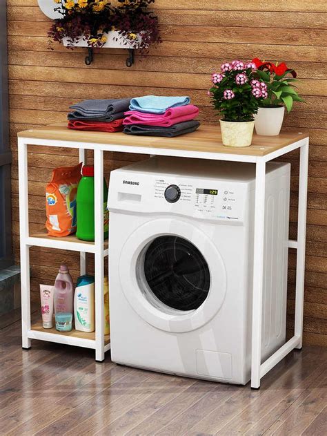 Washing Machine Rack Balcony Storage Locker Bathroom Shelf Washing