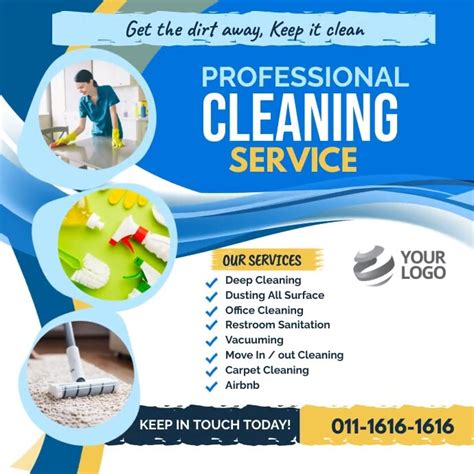 Cleaning Services Instagram Facebook Template Postermywall