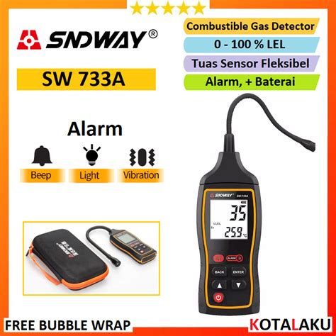 Jual Sndway Digital Combustible Gas Leak Detector Monitor Sensor Tester