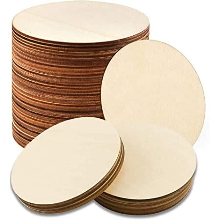 Amazon Pcs Inch Wood Circles Small Unfinished Wooden