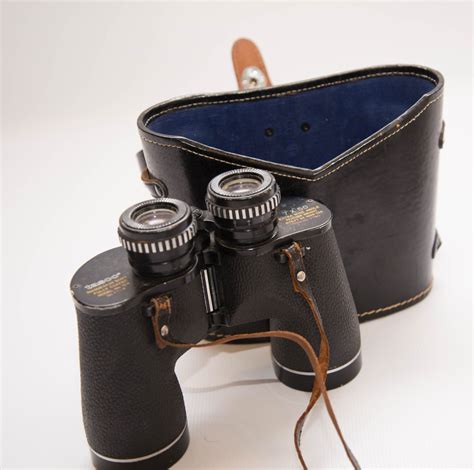 Tasco Model 124 7x50 Vintage Binoculars With Leather Case And