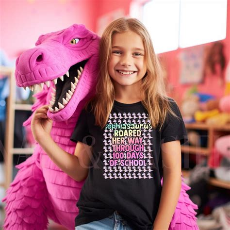 100 Days Of School Shirt Girl Dinosaur Dinosaur 100 Days Shirt Girls