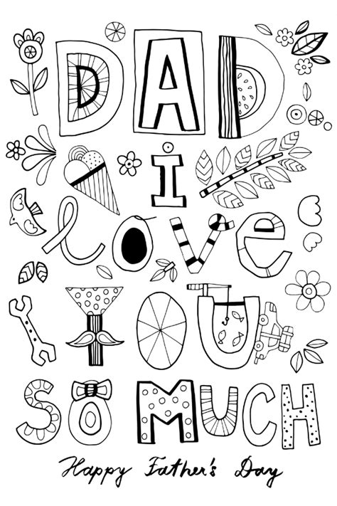 Fathers Day Coloring Page Fathers Day Printables