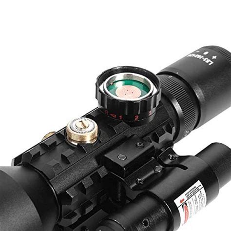 Luger Tactical 3 10x42 Rifle Scope Combo Red Green Mil Dot Crosshair