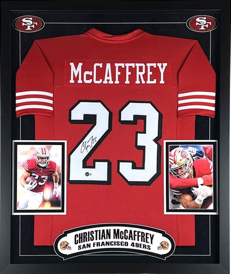 Christian McCaffrey Autographed San Francisco 49ers Jersey Framed