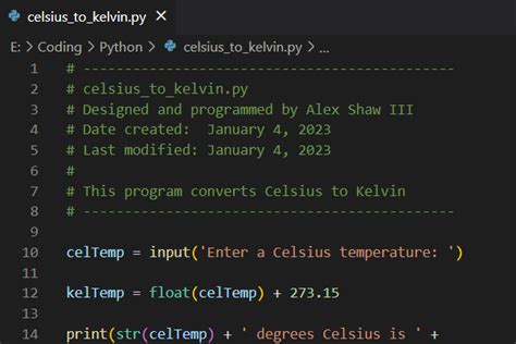 Convert Celsius To Kelvin Temperature In Python Techronology