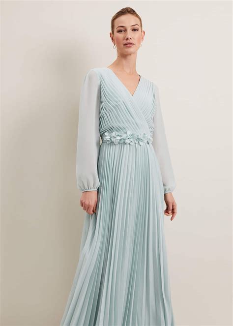 Alecia Pleat Maxi Dress | Phase Eight UK