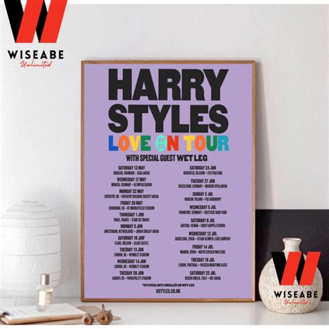 Cheap Harry Styles Love On Tour Schedule Poster Wiseabe Apparels