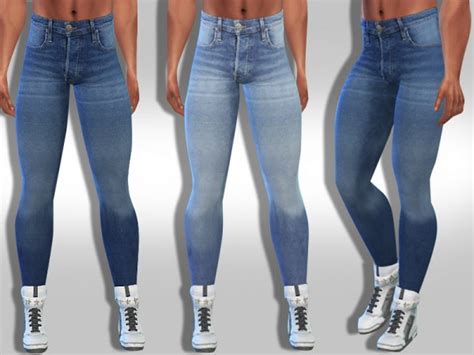 The Sims Resource Men High Waist Distressed Jeans By Saliwa Sims