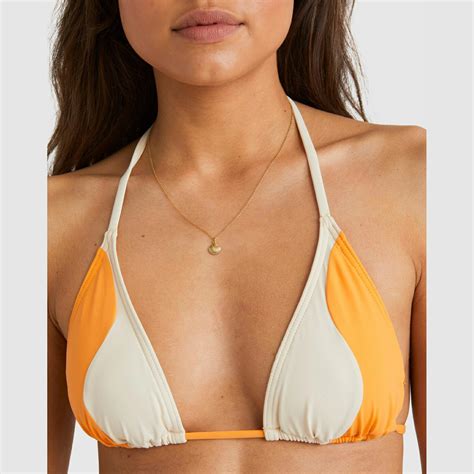 Billabong Crystal Tides Remi Tri Bikini Top ANTIQUE WHITE Southern Man