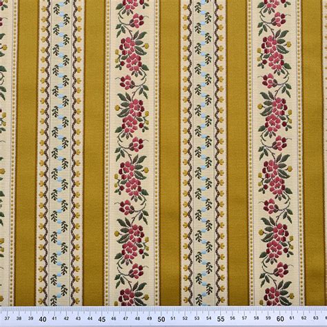 Dekostoff Jacquard Biedermeier Gold Bema Stoffe