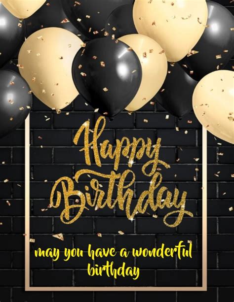 Happy Birthday Greeting Template Flyer Postermywall