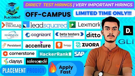 Direct Test OFF Campus Drive Deloitte Amazon Swiggy 2021 2022