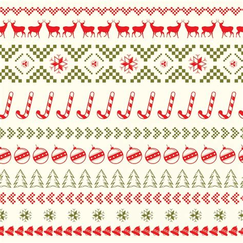 Free Vector Knitted Christmas Pattern