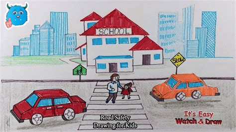 Road Safety Drawing For Class 1 - Greenway cycling and walking projects.