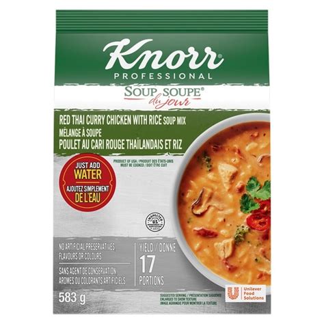 Knorr Professional Soup Du Jour Mix Red Thai Curry Chicken With Rice 4