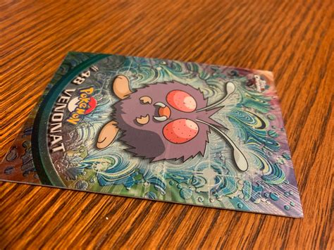 Topps Chrome Pokemon Card Venonat Spectra Rainbow Etsy