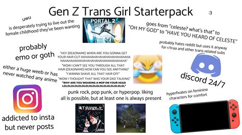 Gen Z Trans Girl Starterpack R Starterpacks