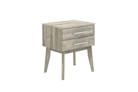 Ballina 2 Drawer Solid Acacia Wood Bedside Table