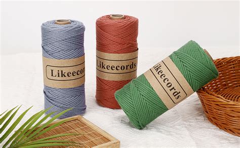 Amazon Likeecords Cotton Crochet Yarn For Bag Mm X Yards