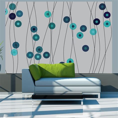 Fly Trend King Llc Wallpaper Blue Buttons Geo Wayfair