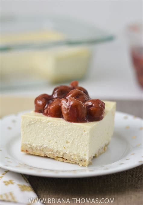 Low Carb Cottage Cheesecake With Sour Cherry Topping Briana Thomas