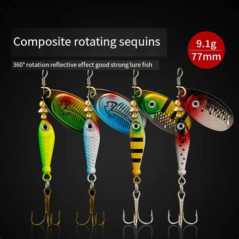 Rotating Metal Spinner Fishing Lures G Cm Sequins Iscas Artificial